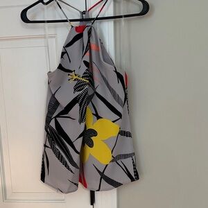 fab'rik Floral Camisole - Gray, Yellow, Red